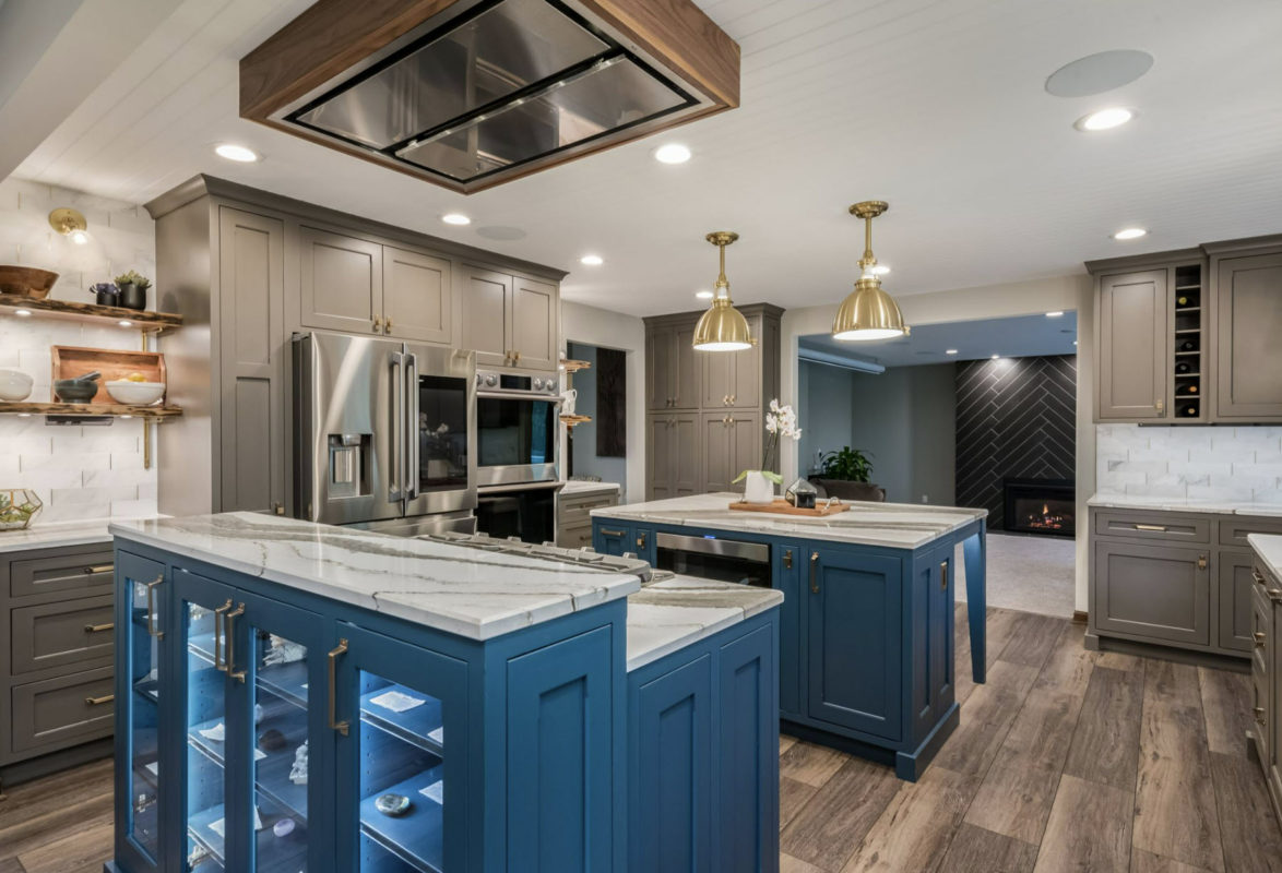 Elegant Kitchen with double islands