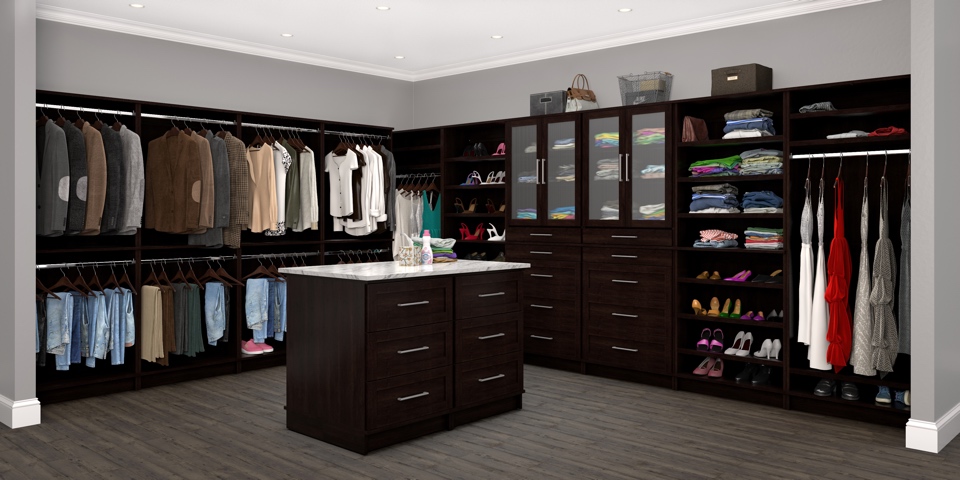 Walk-in-espresso-full-cabinets-gallery - InDesign Kitchen and Bath Remodeling