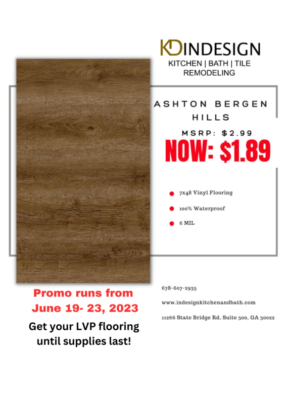 LVP Flooring Alpharetta Kitchen Bath Remodeling Ashton Bergen LVP Sale 2 566x800